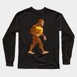 Bigfoot Halloween Trumpkin Pumpkin Long Sleeve T-Shirt